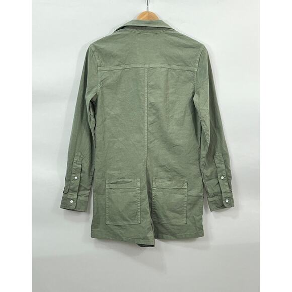 FRANK & EILEEN Sz XS Ireland Long Sleeve Shorts Playsuit Romper Sage Green - Picture 8 of 11